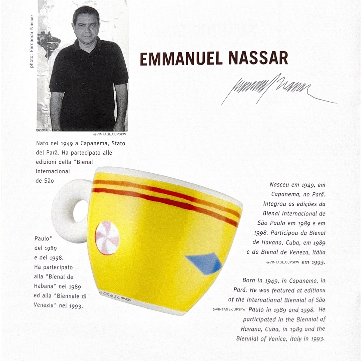 illy Art Collection Artistas do Brasil - 2001