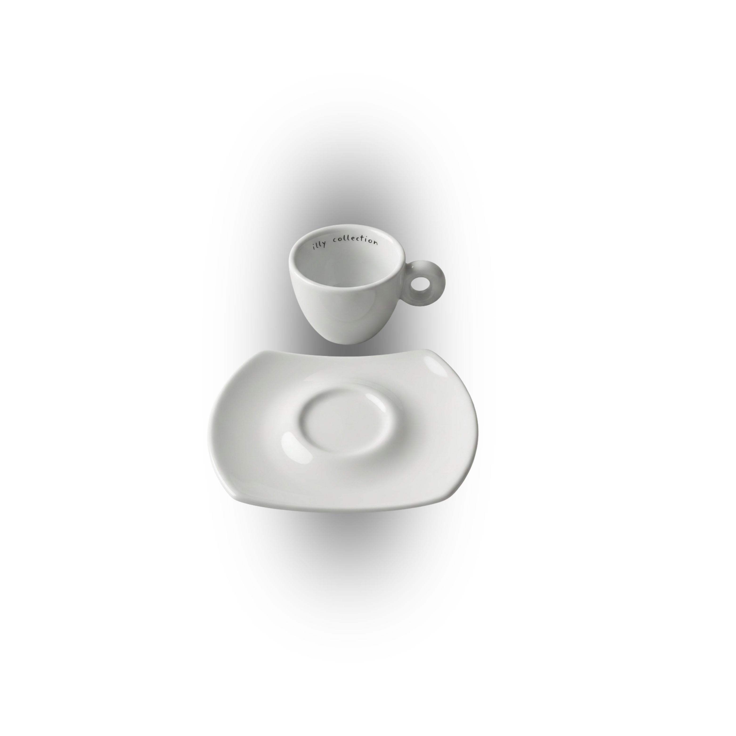 Illy art collection cup 2004 Daniel Buren White